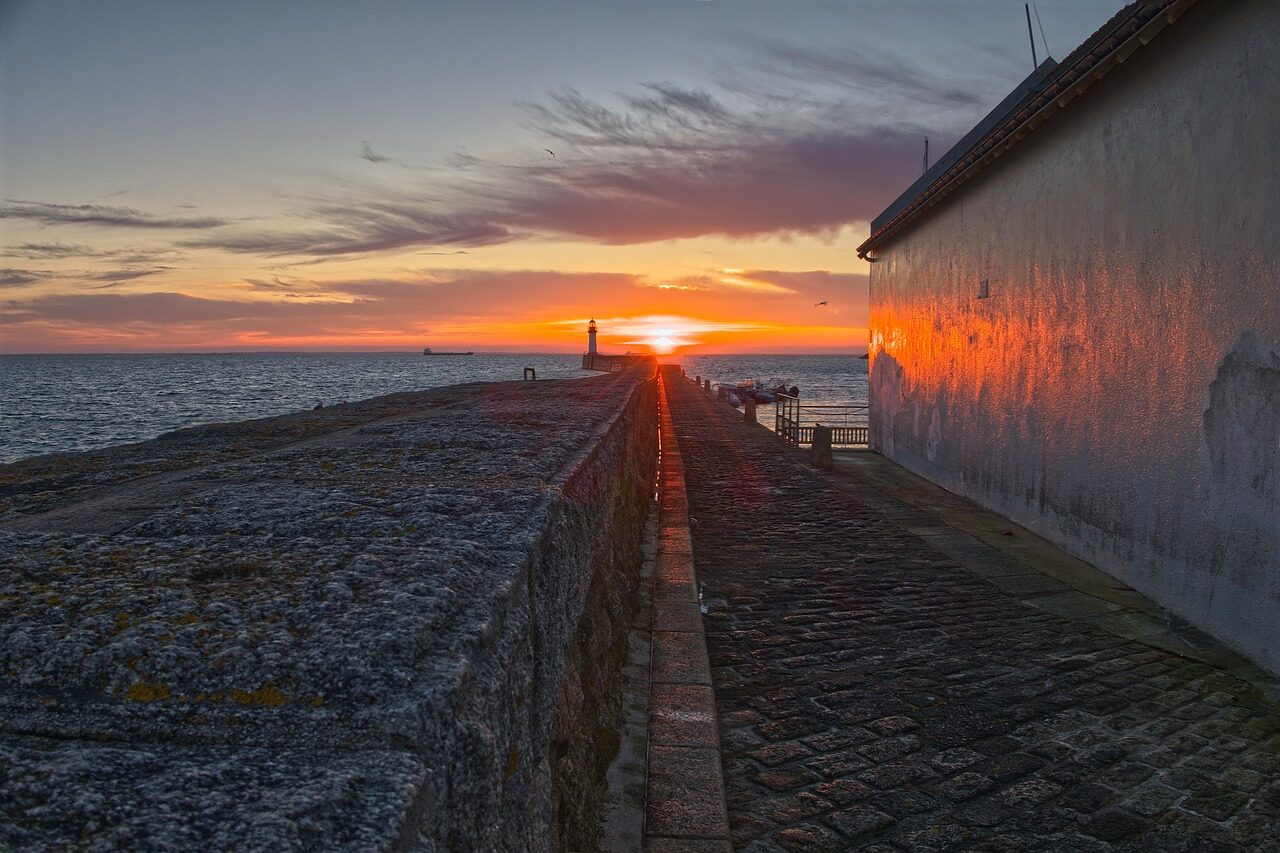 port, sunset, brittany, europe, france, groix, intercelt kilt, premises